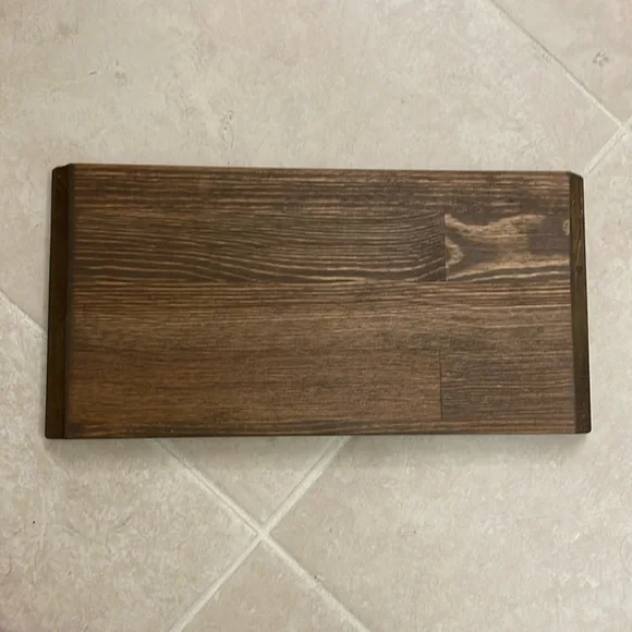 Vintage Wooden Large Coaster with Tiling - Picture 8 of 8